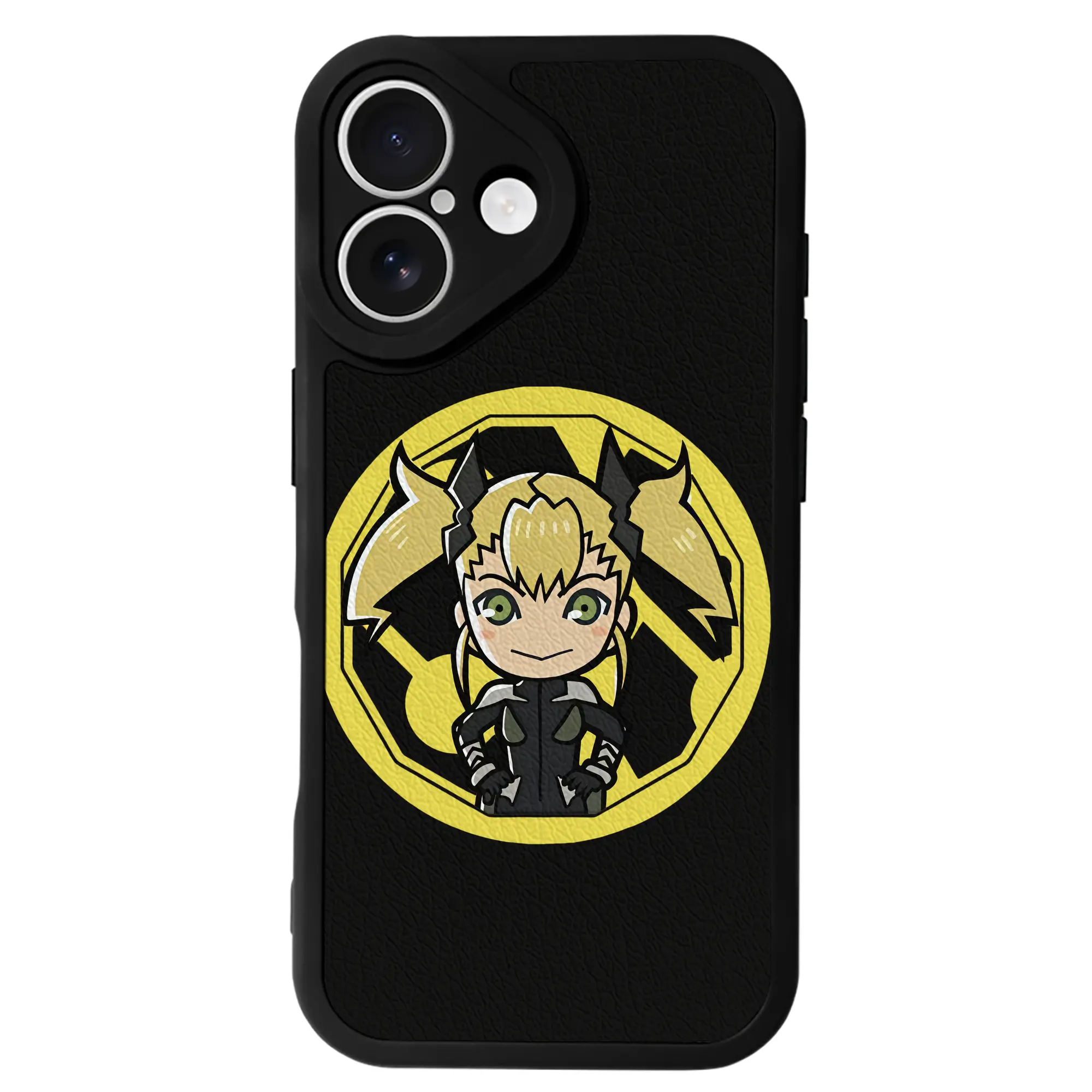 怪獣8号 グッズ,四ノ宮キコル - IPhone 16シリーズ対応 ・ シリコンスマホケース ・ レザー調 ・ 高精度フィット ・ 耐衝撃 ・ ワイヤレス充電対応 ・ 精密カット